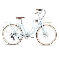 【引取限定】青色 シティサイクル バスケットギアー付き 自転車 本体 シティサイクル（色：ブルー系）｜自転車車体｜自転車｜車