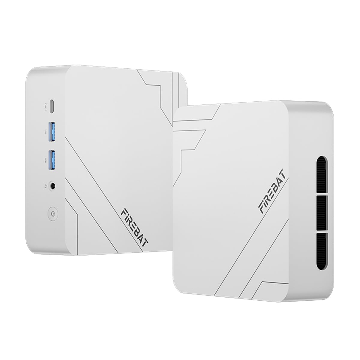FIREBAT F1 Mini Gaming PC Ryzen7 H 255(Upgraded 8745H/6900HX 8C16T) 4.9GHz,16GB RAM 512GB SSD，Radeon 780M,4K Triple Display,USB4/2.5G LAN/HDMI 2.0/WiFi 6/DP1.4/54W, LPDDR5,Mini Desktop Computer