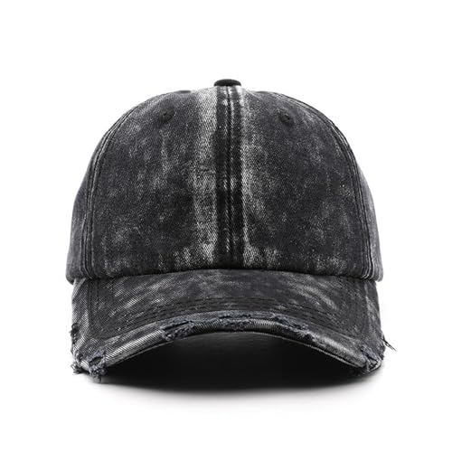 Image of Classic Washed Distressed Vintage Baseball Cap Unconstructed Soft Cotton Denim Dad Hat for Men Women