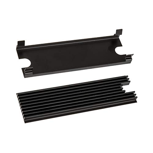 Passieve Grizzly M.2 SSD thermische passieve koeler - 2x thermische pad, esthetische zwarte kleur, SSD-koellichaam