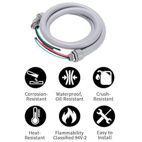 Conduit flexible étanche Luocute de 3/4 pouces avec embouts prédénudés - 6