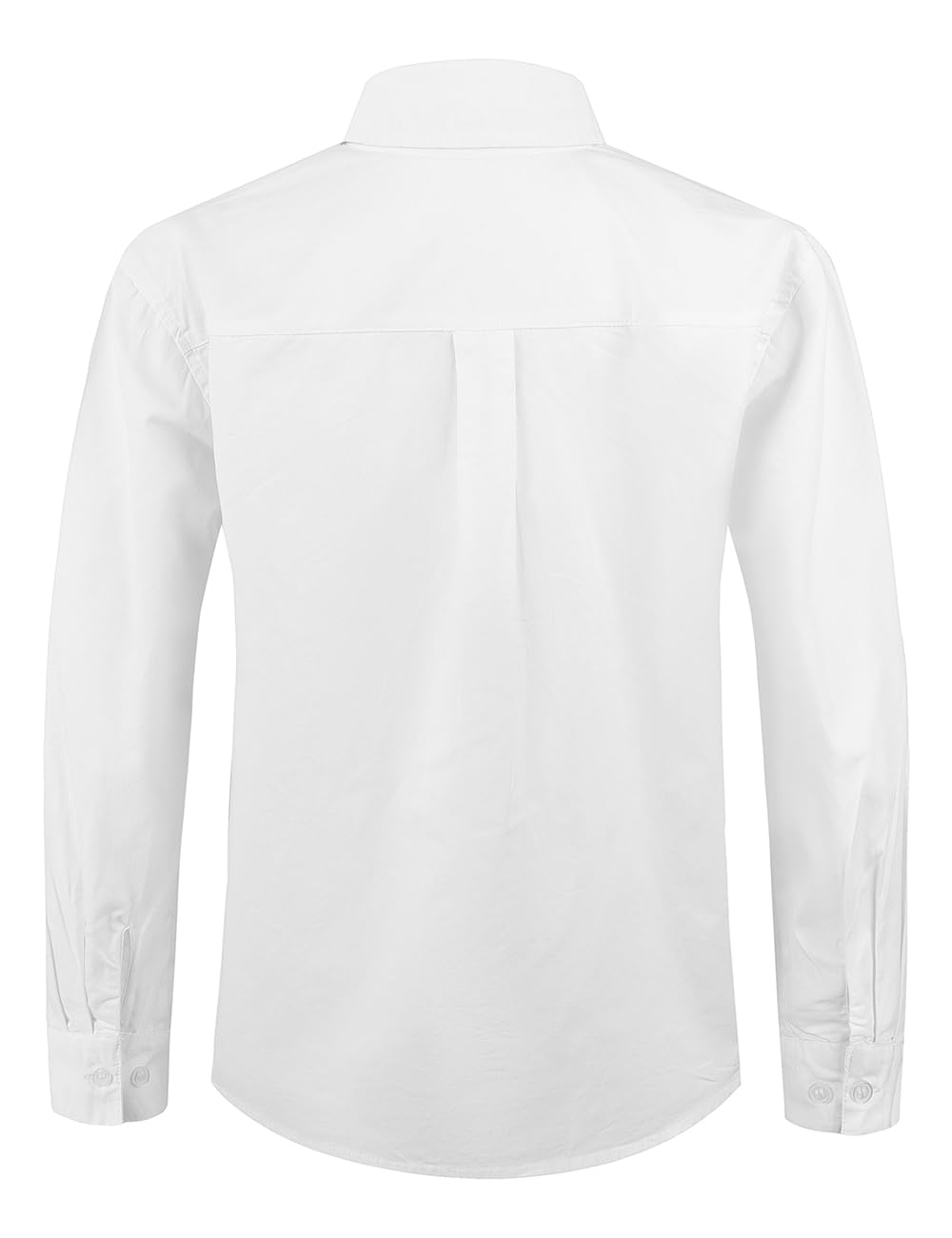 Spring&Gege Camisas de manga larga con botones de algodón tejido dos bolsillos camisas para niños