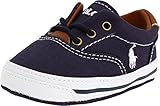 POLO RALPH LAUREN Baby Boy's Vaughn Soft Sole (Infant/Toddler) Navy Canvas 2 3 Infant M