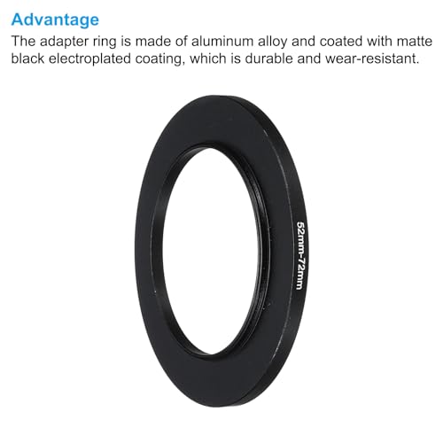PATIKIL 52mm-72mm Metal Step Up Ring with Cleaning Cloth - Image 4