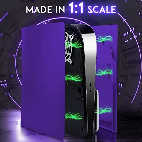 Image of New World Disc Edition Face Plates Cover Skins Shell Panels for PS5 Console, Playstation 5 Accessories Faceplate Protective Shell Replacement Plate Dustproof Anti-Scratch (Disk Galactic Purple)