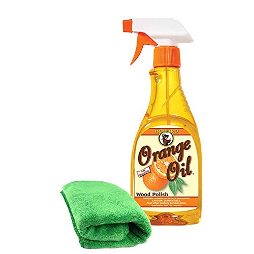 Howard Orange Oil Furniture Polish with Cloth 473ml