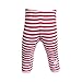 Salt And Pepper Leggins Seaside Stripes Leggings, Lecca-Lecca Rosso, 3 Mesi Bimba