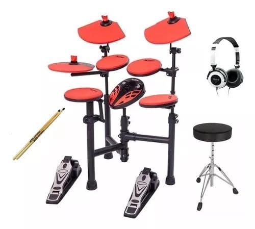 Qual a Melhor Bateria Eletrônica de 2025? Melhores Ranking 1 Kit Bateria Eletronica Orange Ed2 X-pro C.ibanez + Banco + Fone Serve Para Estudo e Iniciantes