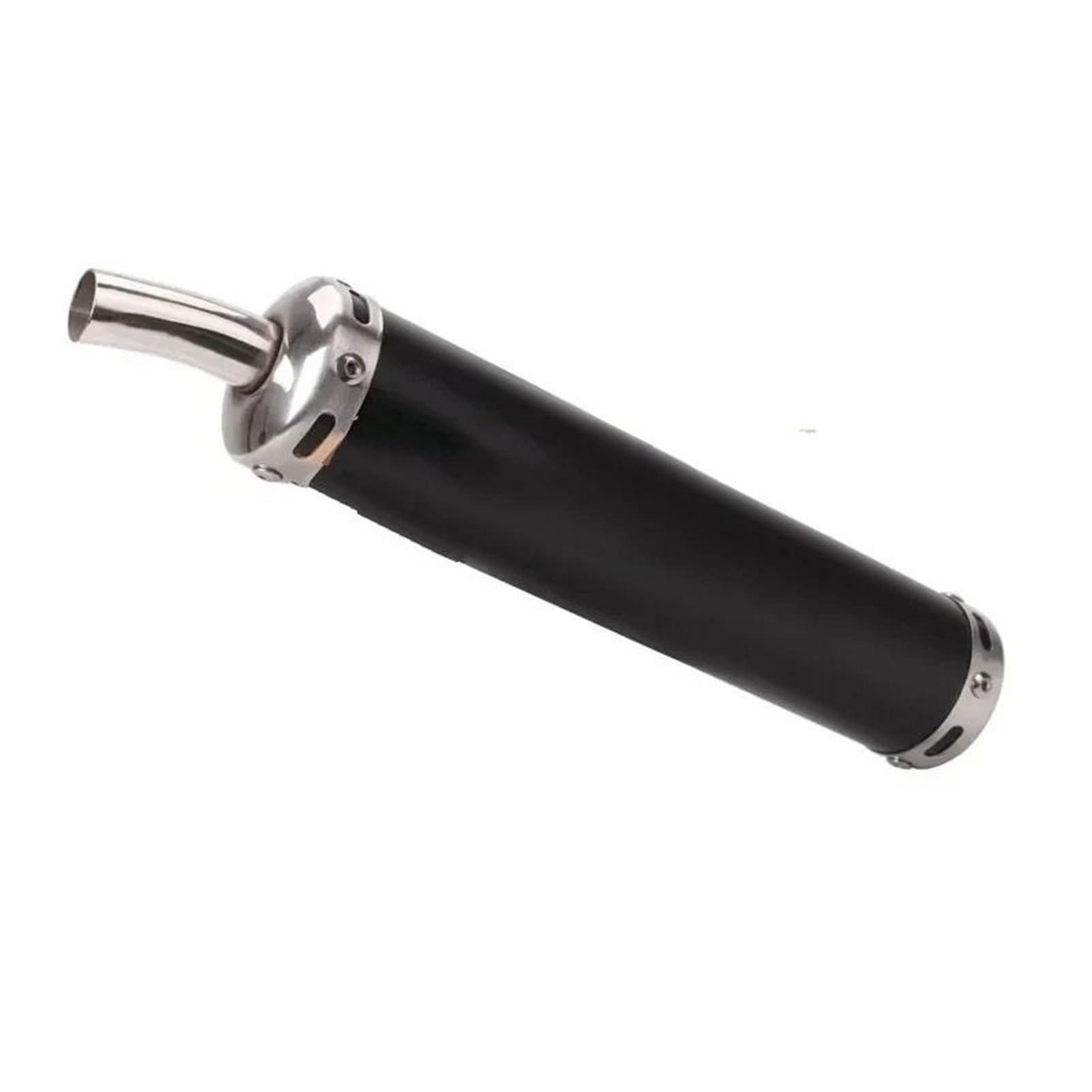 Tłumik końcowy Tłumik wydechowy motocykla, 20mm wlot uniwersalny metalowy tłumik wydechowy 2-suwowy motocyklowy tłumik typu slip-on układ wydechowy samochodowy(B)