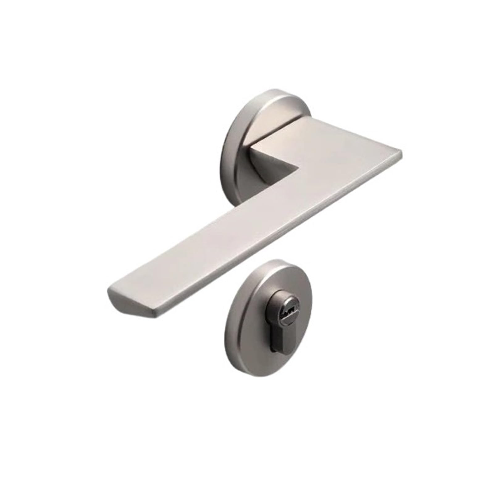 Serrure de porte de chambre en bois TQSKA nickel brossé