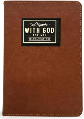 One Minute with God for Men 365 Days of Daily Prayer Brown Book 2026 New Bible Prayer Tracking Diary