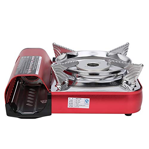 Réchaud de camping portable à cassette butane outils de cuisson randonnée en inox