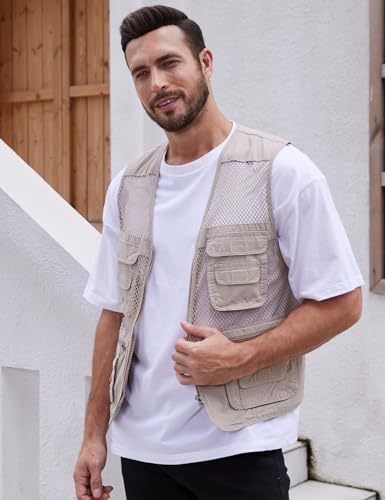 Gihuo Men's Fishing Safari Vest with Pockets for Summer Travel4