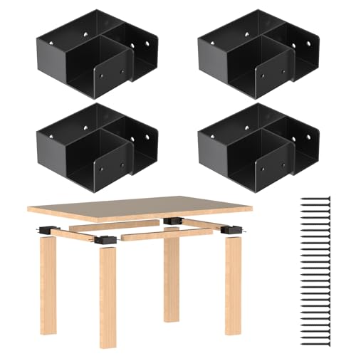 Heavy Duty Workbench Bracket Kit, 4 Pcs 3-Way Right Angle