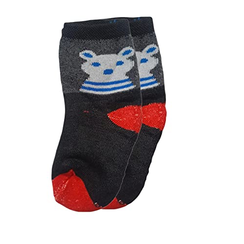 Image of Teddy Bear Design Woolen Socks For Kids Baby Boys And Baby Girls Combo Pack of 12.