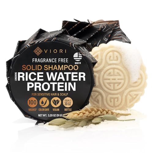 Viori Native Essence Shampoo Bar Made with Rice Water - Handcrafted All Natural Shampoo Bars -...