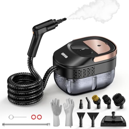 ODSD Steam Cleaner for Home & Car Handheld Portable Steam Cleaner with 3 Steam Levels 15s Heat-Up 1.6L Tank Steamer Cleaning for Sofa Car Carpet Kitchen Window Furniture 15pcs Accessories