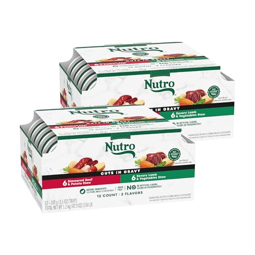 Image of Nutro Cuts in Gravy Wet Dog Food, Lamb & Beef, 3.5 oz, 12 Count, 2pack