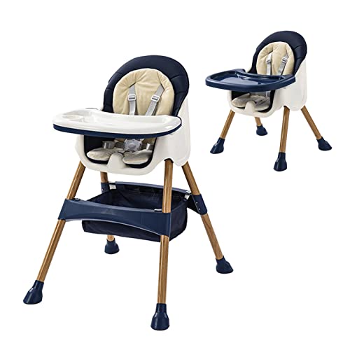 High Chair for Babies-Adjustable Baby Feeding Chair Toddler Chair with Food Tray Wheel & Cushion for 6 Months to 3 Years…