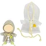 GXGM Puppenkleidung für 17cm,Puppen-Regenmantel,Passende Kleidung für die Plüsch Toy, Modisches Spielzeug, Geeignet zum Fotografieren und Sammeln (Gelb)