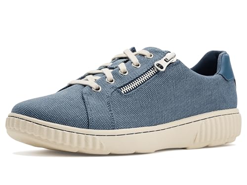 Image of Clarks Women's Caroline Echo Canvas Side Zip Fashion Sneaker