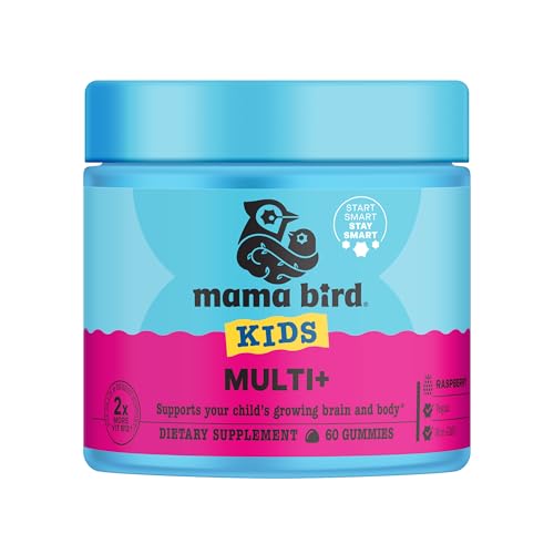 Best Nest Wellness Multi Plus Gummies - Brain Health Support Supplement with Methylated Vitamins - Chewable Multivitamin for Kids - Aids Healthy Energy & Immune Function - Raspberry, 60 Gummies