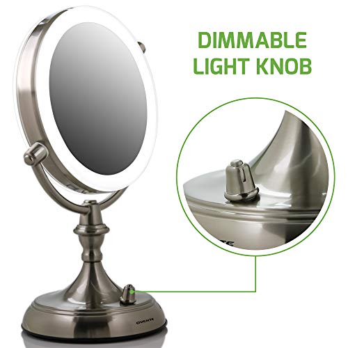 Espejo para Maquillaje de Mesa OVENTE 7" con Luz y Magnificación miniatura 4
