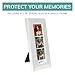 pbf PHOTO BOOTH FRAMES 2x6 Photo Strip Frame | 2 x 6 Photo Booth Strip Frame with Stand | Picture Frame for Photo Booth Strip | Premium Designer Photobooth Frame (White)