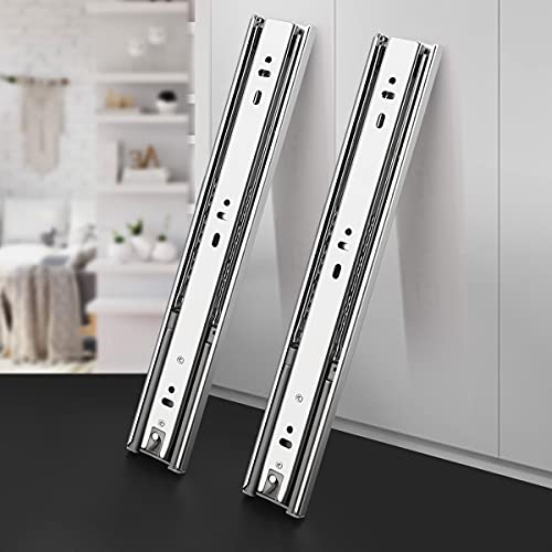 Image of Gobrico 20 Inch 100 LB Capacity Full Extension Soft /Self Close Ball Bearing Side Mount Drawer Slides - 10 Pair Pack