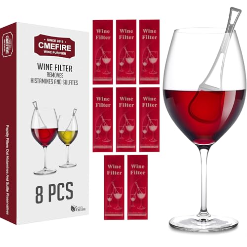 Wine Filters Sulfites Histamines Purifier Wands: May Reduce Headaches and Alleviate Wine Allergies & Sensitivities(8 Packs)