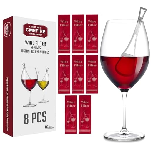 Wine Filter,Removes Histamine and Sulfites,Stop it Wine Allergies,Purifies Wine without Compromising Taste and Purity(Pack of 8)