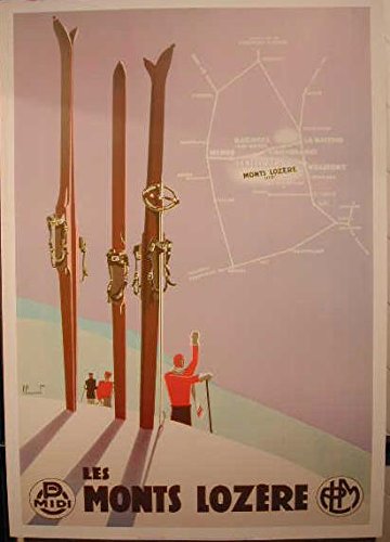 Poster Monts Lozère 70X100 Cm pour créer un salon style chalet cosy