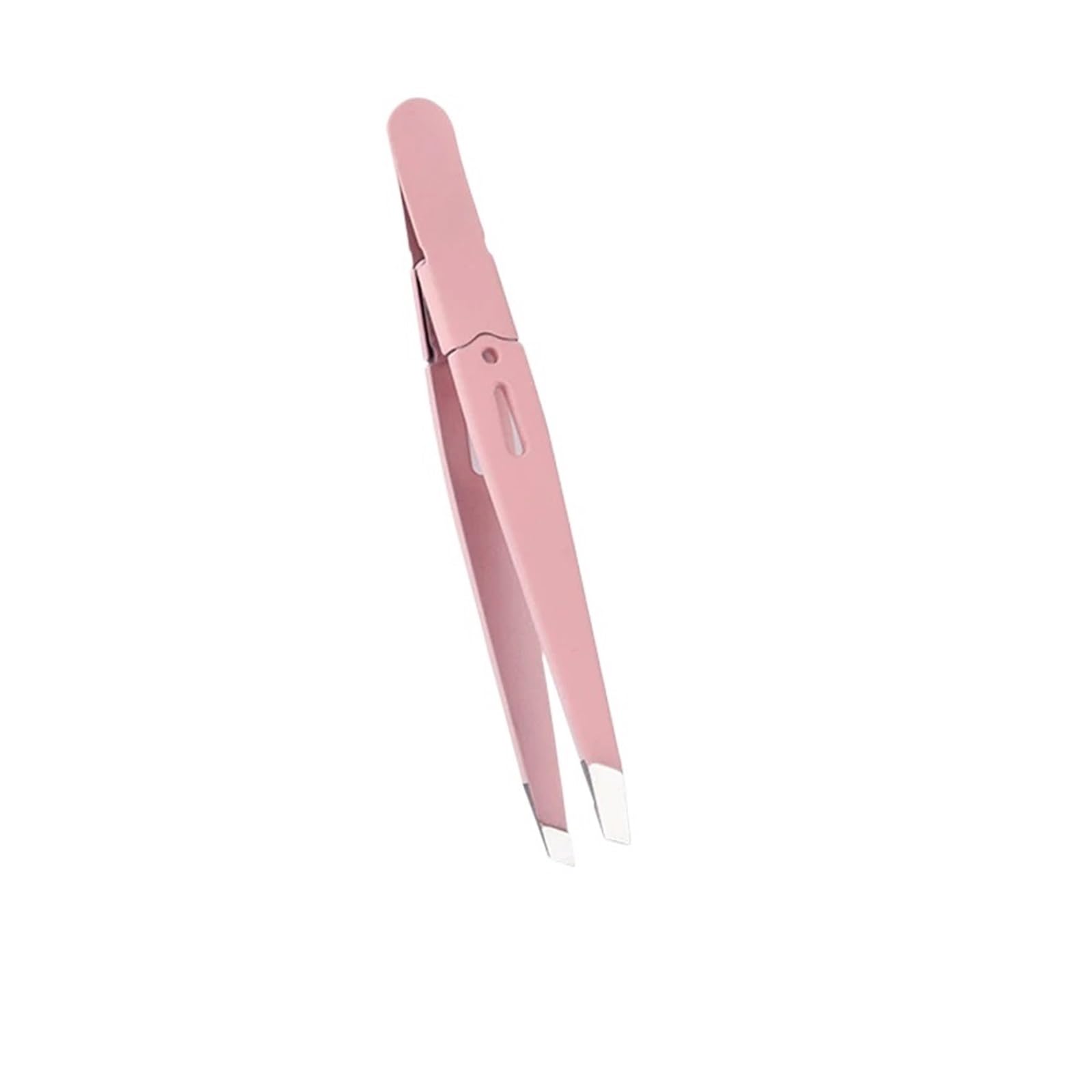 Zgxnyi Pink Eyebrow Tweezers Eyebrow Tweezer Colorful Hair Beauty Fine Hairs Puller Stainless Steel Slanted Eye Brow Clips Removal Makeup Tools(Pink)