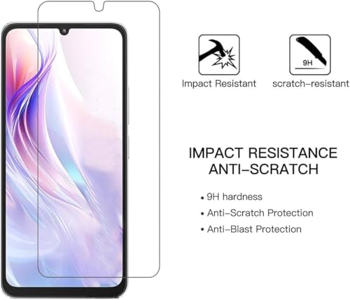 Image of CASENED Tempered Glass Screen Protector Compatible For Xiaomi Redmi 13C 5G / Redmi 13C 4G (6.74 Inch) With Edge To Edge Coverage And Easy Installation Kit