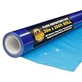 Dura-Gold Floor Protection Film, 36-inch x 200' Roll - Blue Self Adhesive Temporary Floor Covering, Protect Flooring from Foot Traffic, Paint Spills, Dust, Construction Debris, Moving - Hardwood, Tile