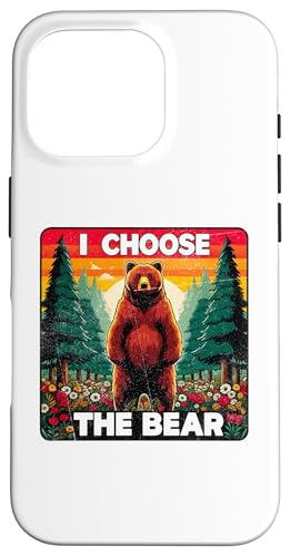I Choose The Bear Funny ���f�B�[�X �f�B�x�[�g�E�b�Y �v���f�^�[�Y �}�} �X�}�z�P�[�X iPhone 16 Pro �p