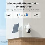 Reolink 3MP Überwachungskamera Aussen Akku WLAN 355°/140° Schwenkbar, 2K Solar IP Kamera Outdoor, Pan Tilt, PIR Bewegungsmelder, KI-Erkennung, 2,4GHz WiFi, 2-Wege-Audio, Argus PT Lite mit Solarpanel - 4