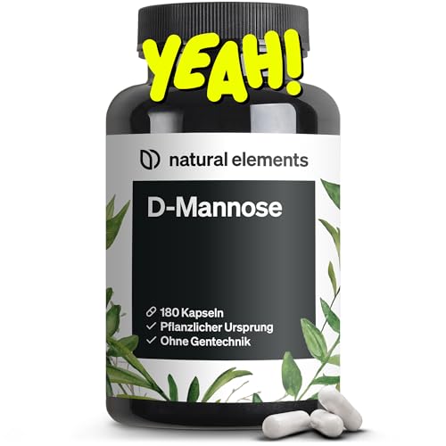 natural elements D-Mannose – 180 Kapseln – 1800mg D-Mannose pro Tagesdosis – vegan, optimal dosiert, ohne unerwünschte Zusätze – in Deutschland produziert & laborgeprüft natural elements D-Mannose – 180 Kapseln – 1800mg D-Mannose pro Tagesdosis – vegan, optimal dosiert, ohne unerwünschte Zusätze – in Deutschland produziert & laborgeprüft
