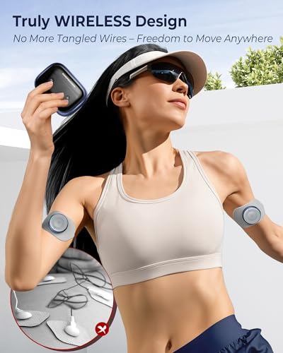 Image of KingPavonini Wireless TENS Unit Muscle Stimulator for Pain Relief Therapy, 2 Units Dual-Channel TENS Machine, 30 Intensities, Pocket-Sized TENS Device for Sciatica Back Pain, Charging Case, Model U13