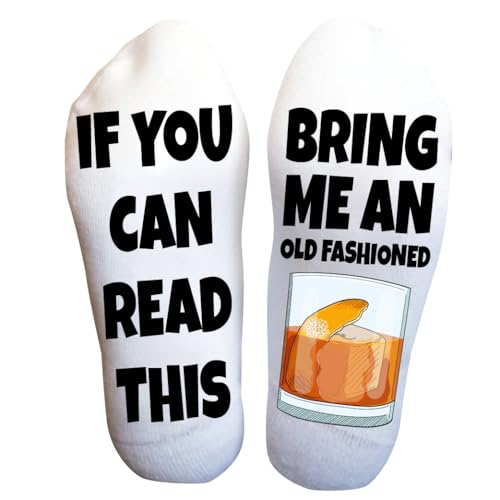 Old Fashioned Whiskey Socks – Funny Cocktail Gift for Men and Women