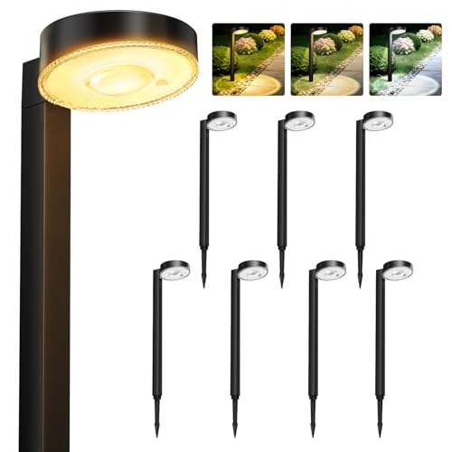 NIORSUN Solarlampen für Außen Garten 8 Stück Hellere Solarleuchten für Außen mit 3 Farbtemperaturen IP65 Wasserdicht Solar Gartenleuchten für Weg Rasen Gehweg Blumenbeet und Gartendeko