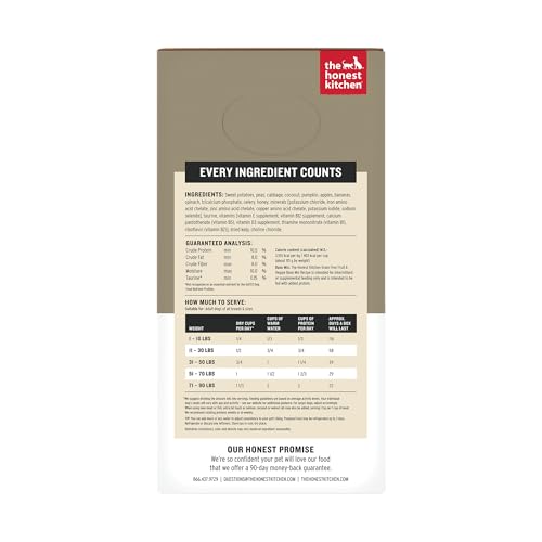 Image of The Honest Kitchen Human Grade Wholemade Dehydrated Dog Food, Grain Free Fruit & Veggie Base Mix Dog Food (Just Add Protein), 3 lb Bag