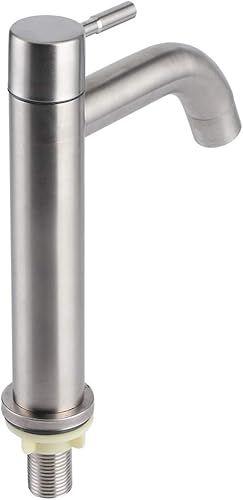 Miniatura 8 de Grifo de fregadero, grifo de agua de una sola manija, grifo de cocina fría individual con níquel cepillado extraíble, grifos de cocina de acero