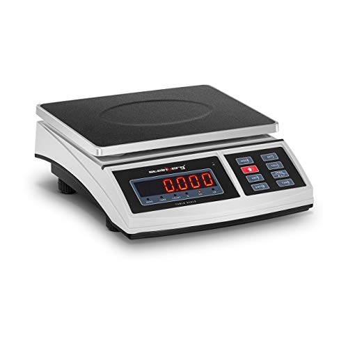 Steinberg Systems Balanza De Mesa Báscula Digital SBS-TW-30 (Rango de pesaje de 5 g a 30 kg, Precisión: 1 g, 21 x 27 cm, Pantalla LED)