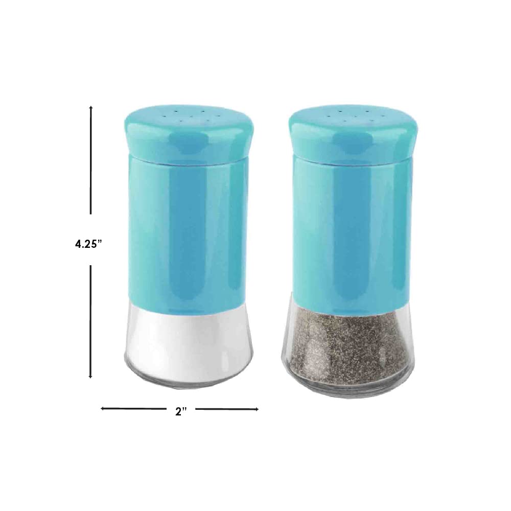 Turquoise Salt & Pepper Shakers - Home Basics -7