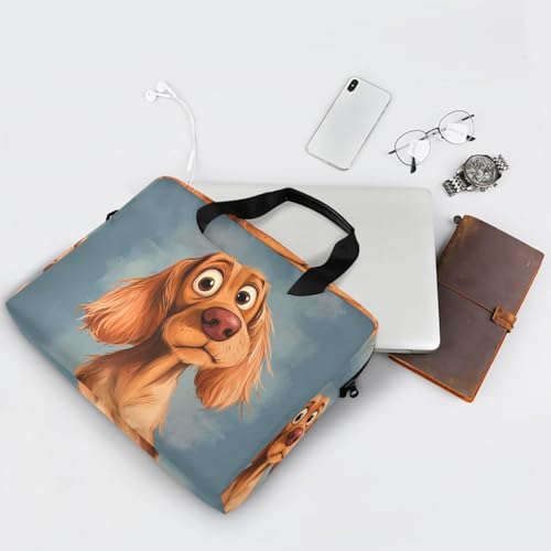 Funda para portátiles 15.6 pulgadas con asa y correa marrón miniatura 7