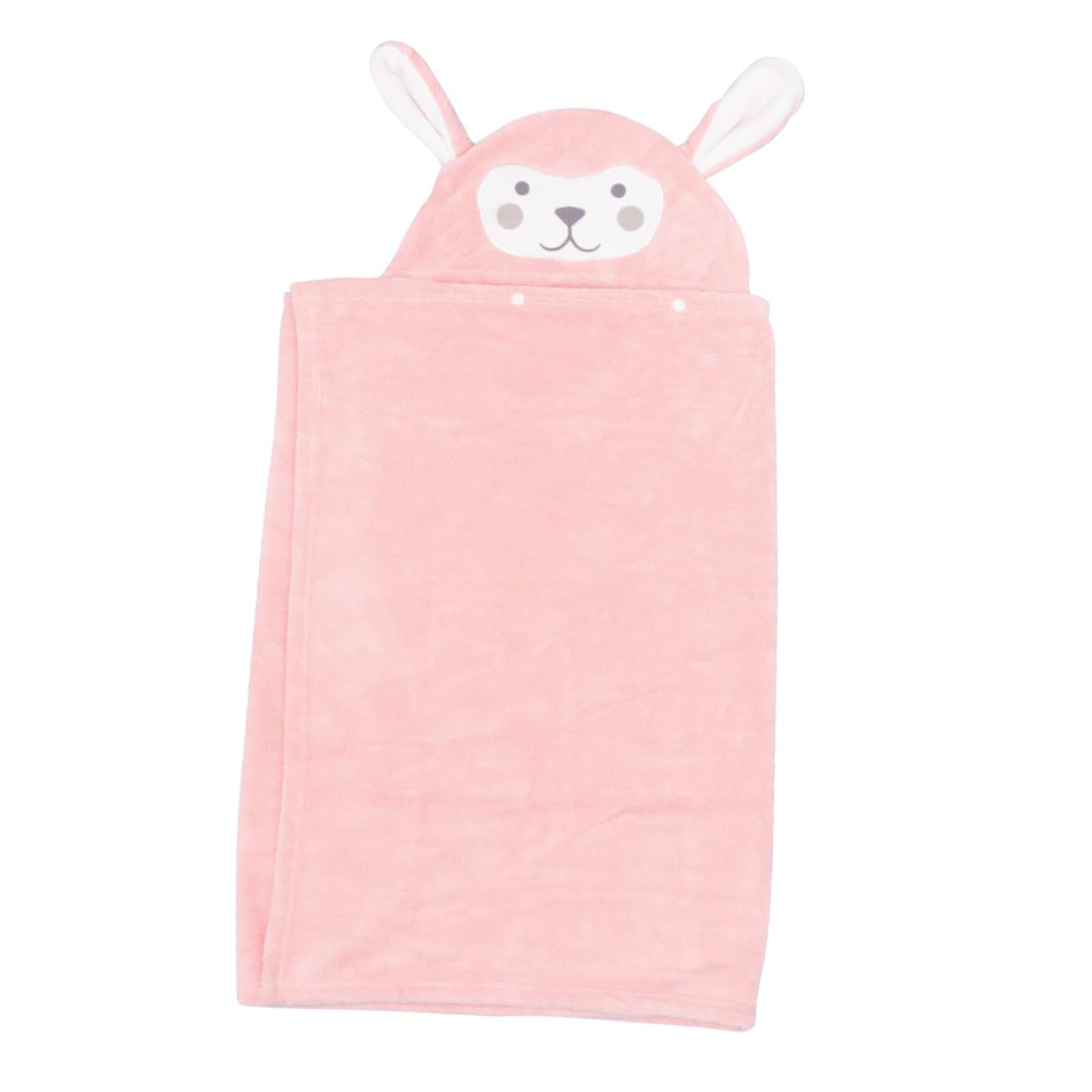 Zerodeko Toalla Infantil con Capucha de Coral Absorbente Secado Rápido Diseño de Conejo Rosa para Casa Playa y Piscina