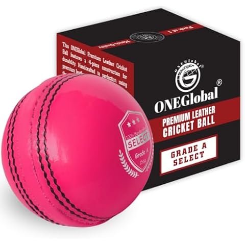 ONEGlobal Select Leather Cricket Ball - Handcrafted Quality Cover