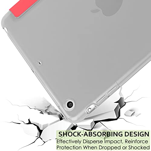 Image of DuraSafe Cases for iPad 7.9 Inch Mini 3 2 1 Generation [iPad Mini 3rd 2nd 1st ] A1599 A1489 A1432 MGNV2HN /A MGYE2HN /A MGNR2HN /A ME277HN /A MD528HN /AiPad Cover with Translucent Frosted Hard Back - Red