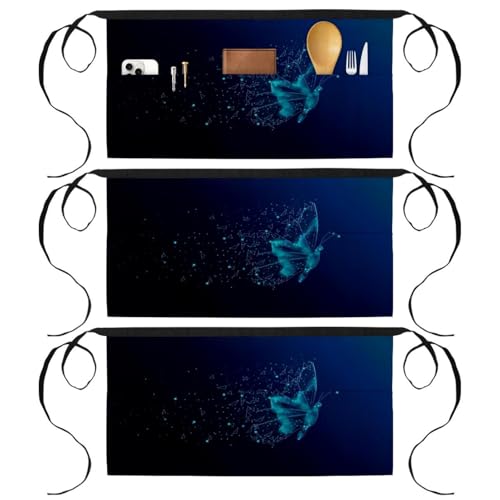 Demi-tablier court 3 poches anti-tache pour ne plus chercher vos outils